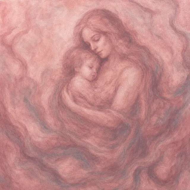 Dreamy one-color oil portrait example