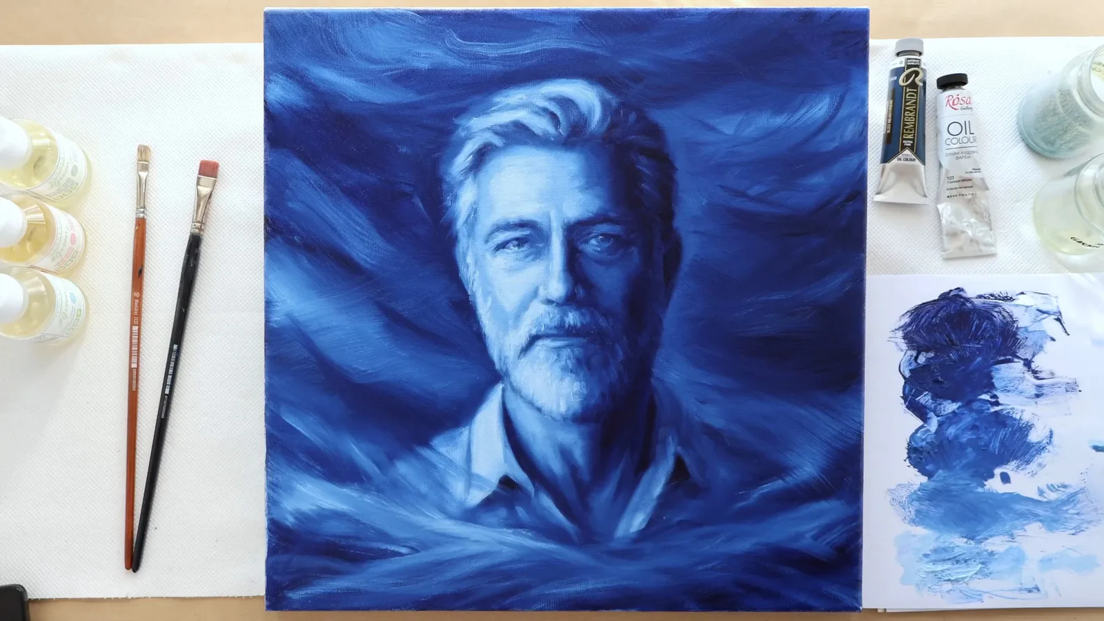 The finished Blue Portrait